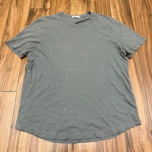 Buck Mason Shirt Mens XL Gray Crew Neck 100% Cotton Made in USA Short Sleeve